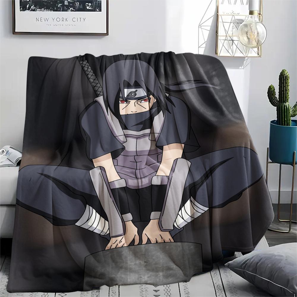Itachi Uchiha Muster Flanelldecke, Hohe Qualität, Bequem für Alle Jahreszeiten, Heimdekoration, Wärme und Komfort, Perfekt für Geschenke.