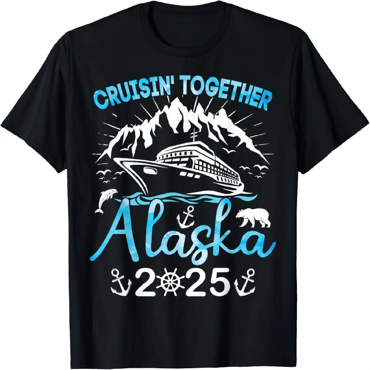 

Alaska Cruise Ship Vacation Trip 2025 Family Cruise Matching T-Shirt XXXXXL різнокольоровий