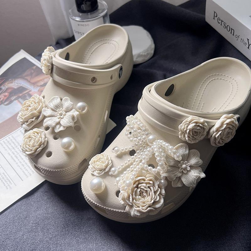 14 шт. Шарми для взуття для Crocs Букет Перлина Бант Декоративна пряжка для набору шармів для Croc Аксесуари Дитяча вечірка Жінка Дівчата Подарунок