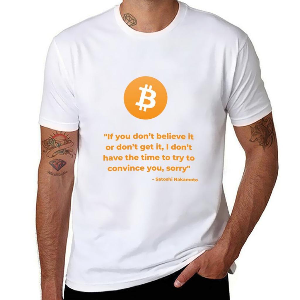 Bitcoin Quotes TShirt No Iron Casual Short Sleeve Top