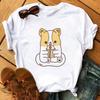 Funny Retro Casual Women's T-shirt Cute Women's Street Wear Panda Pattern Round Neck Short-sleeved Fashion Tea Print Aesthetic Clothing