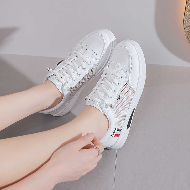 Fashion Synthetic Leather High Sole Sneakers Women Shoes Woven Ladies Designer Shoes Black Basketball Sports Welcome Deal