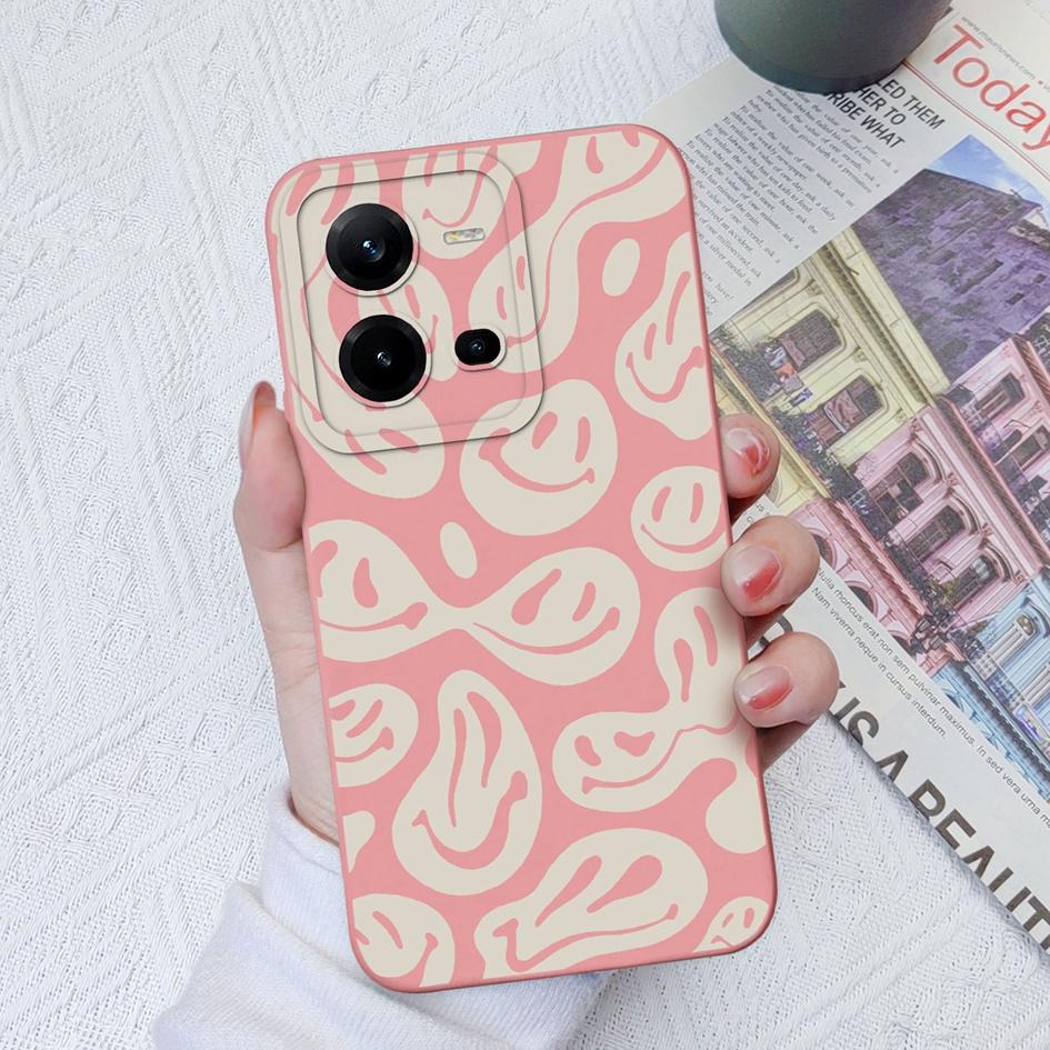 Handyhülle für Vivo Z1 Z3 Z5X V21E V23E V25E V27 Pro V20SE V9 V19 Neo Mode stoßfeste Handyhülle Kameraschutz Weiches Silikon für Vivo Stoßstange