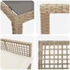 Garden Dining Set 11 pcs Beige Poly Rattan