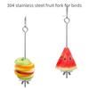2Pcs Rust-proof Bird Cage Food Holder Parrot Fruit Skewers  For Macaw Parakeet Parrot Budgie