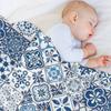 Portuguese Azulejos Throw Blanket Decorative Throw Sofa Quilt christmas gifts Cute Plaid Blankets