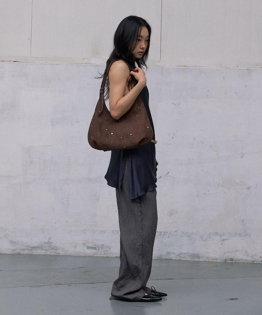 Haveawhale Maro Stud Suede Bag (Br)