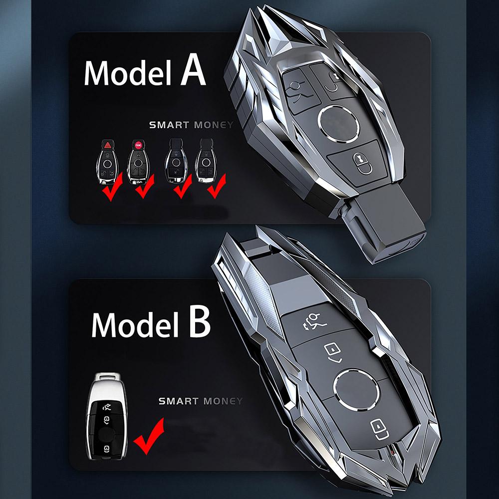 Příslušenství do auta ze slitiny zinku Ochranný kryt pouzdra na klíče do auta Vhodné pro Mercedes Benz EC Class W204 W212 W176 GLC CLA GLA