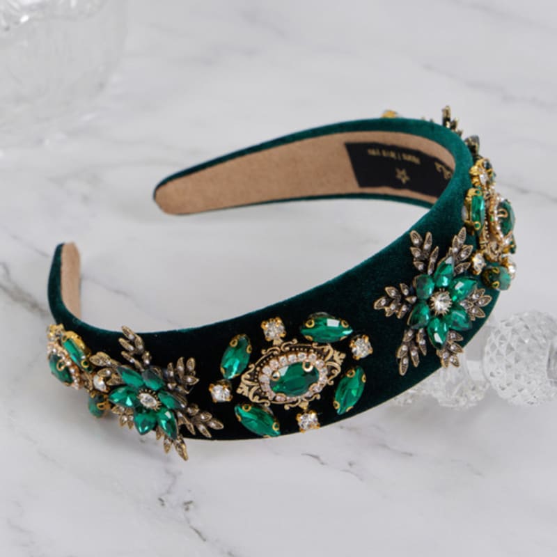 LALA Velvet Wide Jewel Hairband