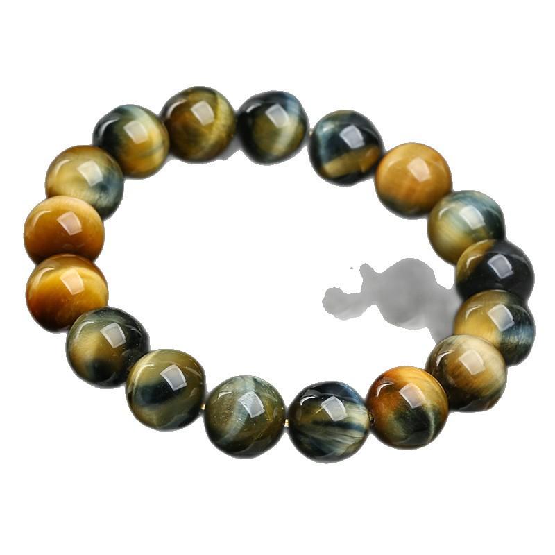 Hongchu Crystal Natural Tiger Eye Stone Bead Bracelet Natural Dreamy Tiger Eye Stone Colorful Tiger Eye Stone Bracelet