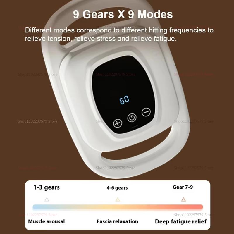 Fascia Gun Massasjeapparat Sekshodet Fascia Gun Massasjeapparat For Rygg Midje Ben Kropp Skulder Høyfrekvent Profesjonell Muskelavslapning