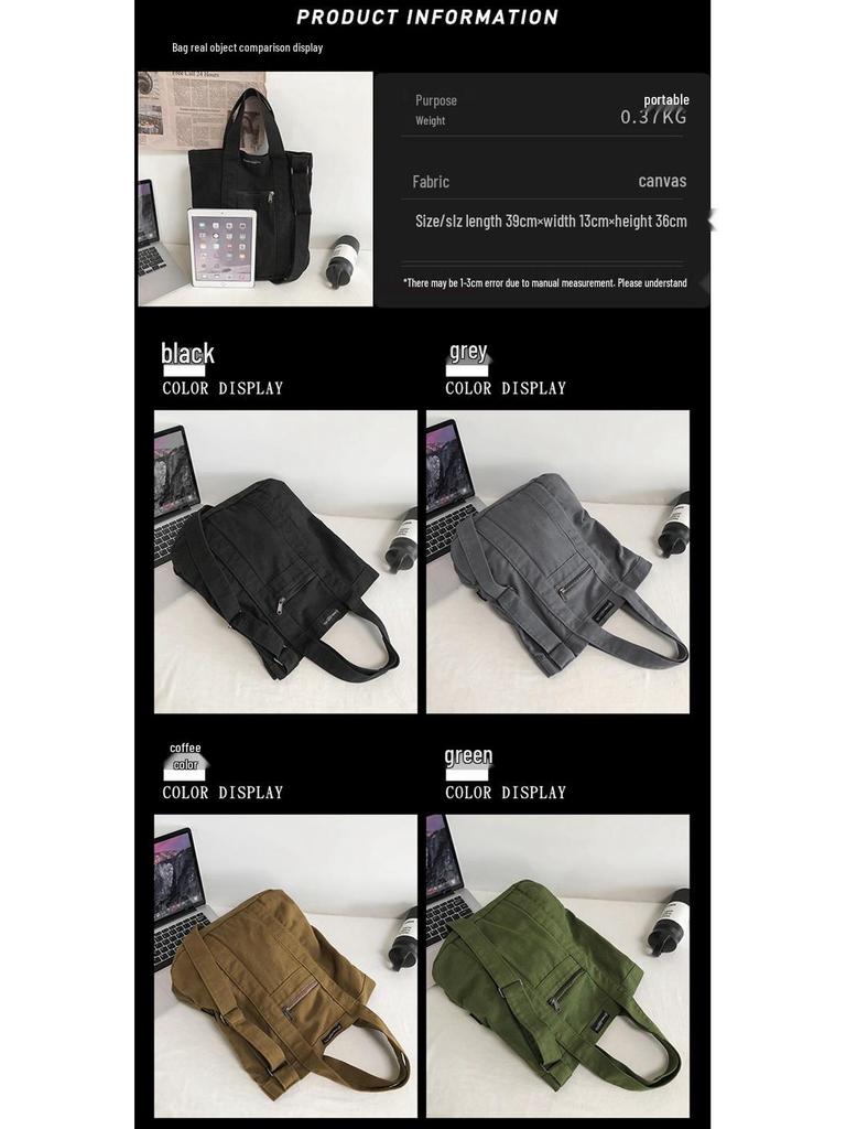 Retro Canvas Bag 2025: Unisex Korean Casual Shoulder-Crossbody Handbag