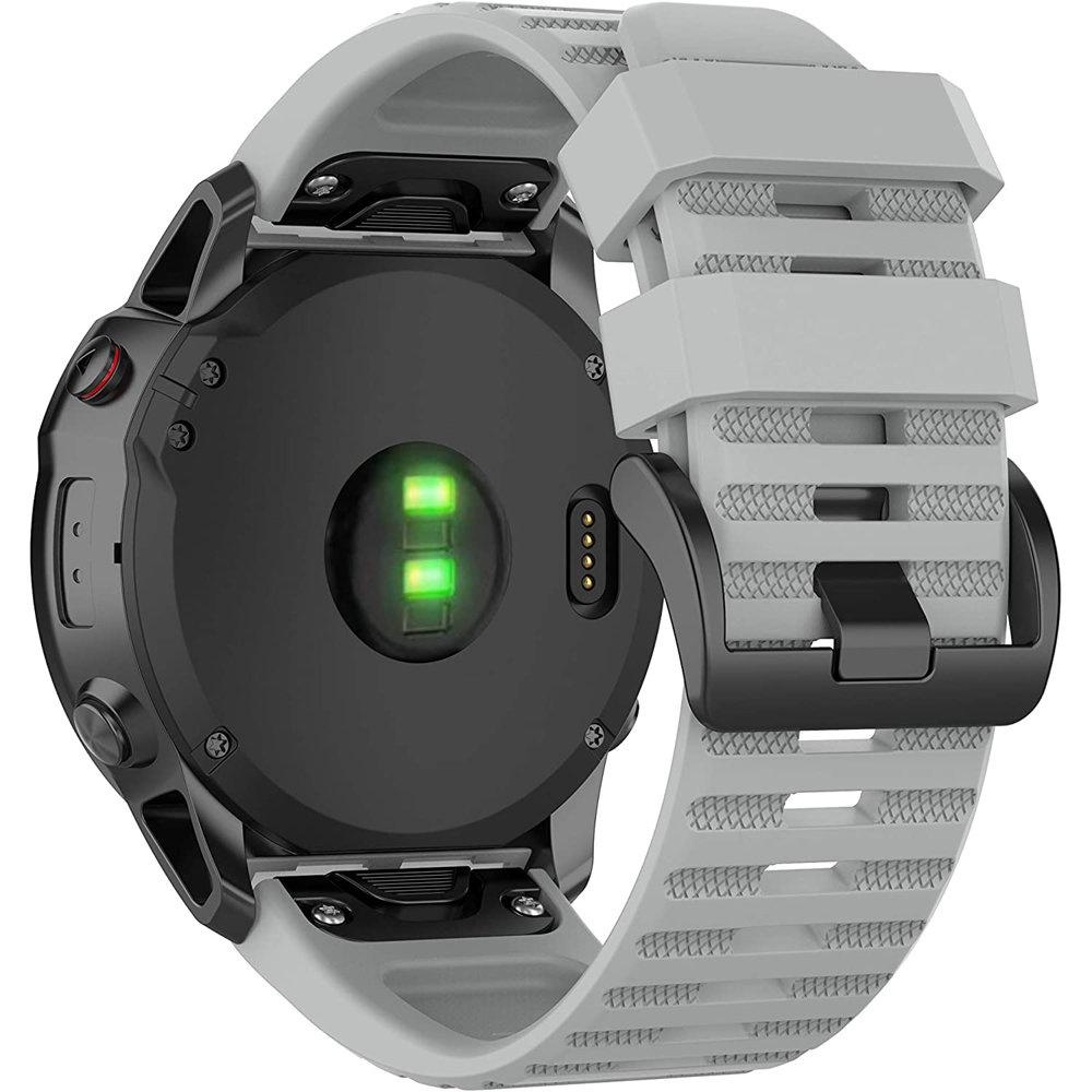 Quickfit Silikonarmband 22mm für Garmin, Grau