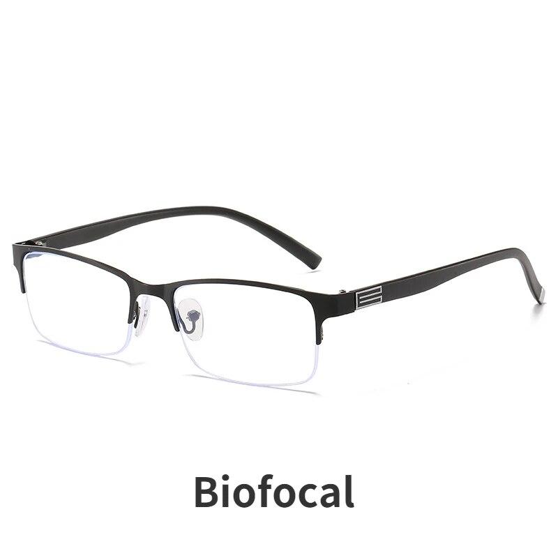 Vintage Business Bifocal Reading Glasses for Men Women Progressive Vision Anti-blue Light Eyewear Diopter Eyeglasses +1.0~+4.0