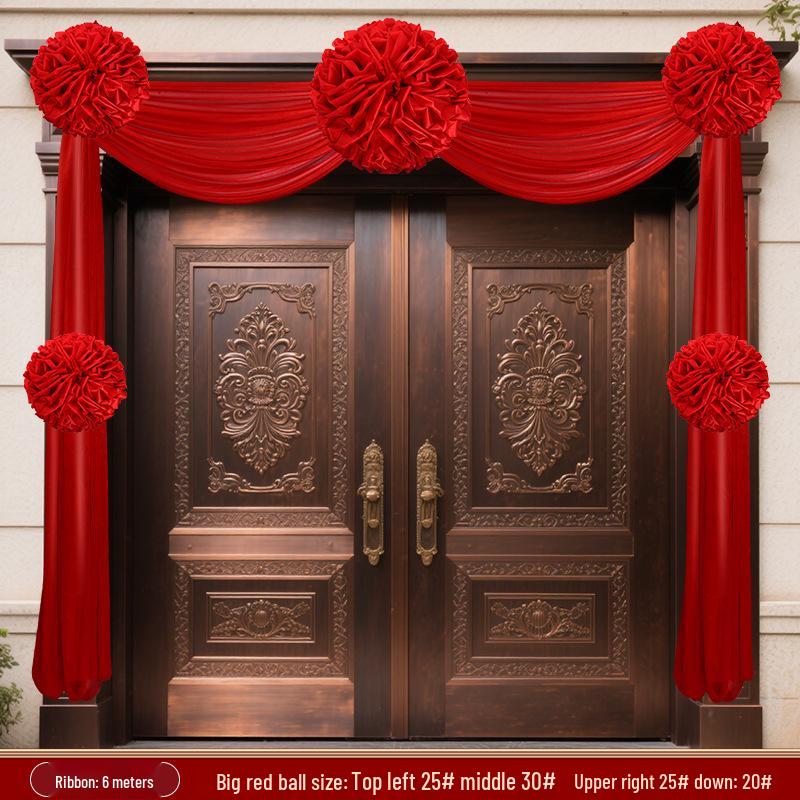 Červená hortenzie Dekorace dveří pro svatby nebo oslavy nového domova