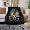 1PC Egyptian theme printed blanket, all season lightweight home office outdoor nap multifunctional blanket A4