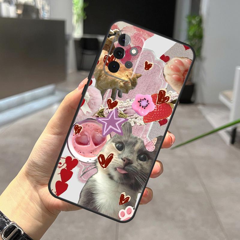Funny Cute Kitty Cat Aesthetic Case For Samsung Galaxy A56 A36 A26 A16 A06 A25 A54 A34 A14 A52 A32 A12 A13 A33 A53 A15 A35 A55