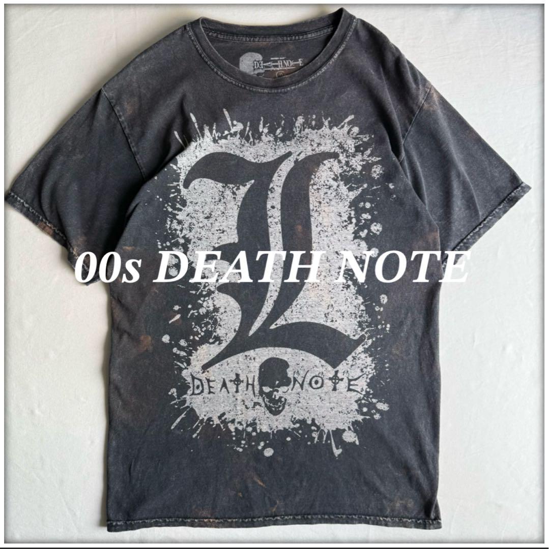 

[USED] 00s DEATH NOTE bleached S/S T-shirt fade