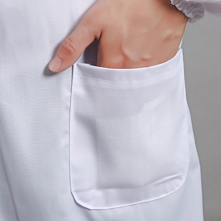Unisex Long Sleeve White Lab Coat for Workshops and Food Handling