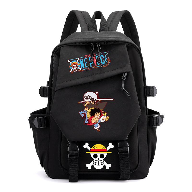 One Piece King Printed Backpack Elementary School Students Junior High School Students High School Students Large Capacity School Bag