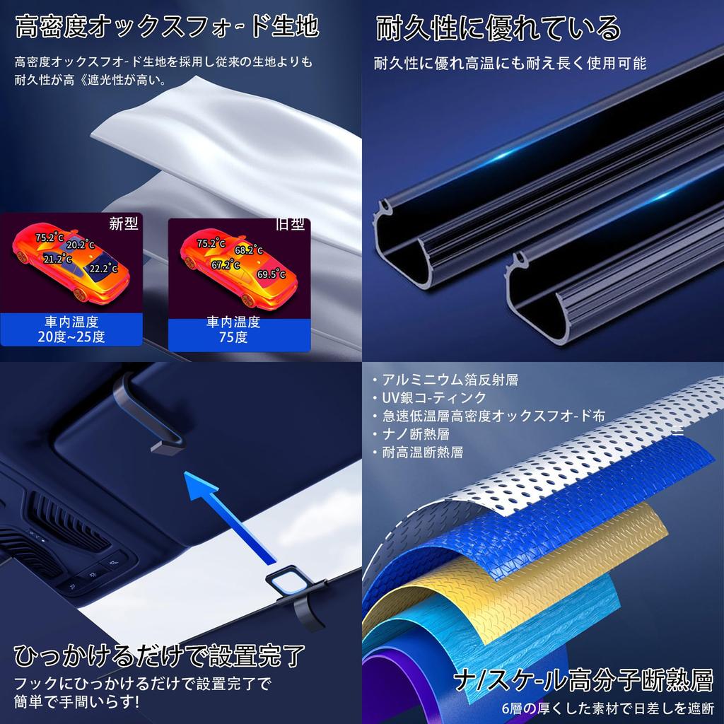 Pantress Car Suction Cup for Light UV UV Car Heat Adjustable Compact Universal Compatible with Summer Car Windshield Car Sunshade Roll-Up Sunshade,