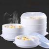 Microwave Steamer Container for Dumplings and Rice Specialized Food Cooking Gadget Kitchen Plastic Tool Heat Steamed Bun Utensil
