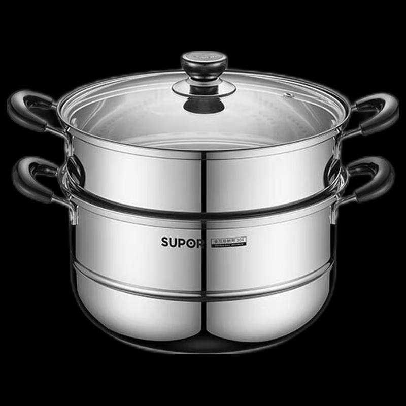 Supor 304 Stainless Steel Double-Layer Steamer
