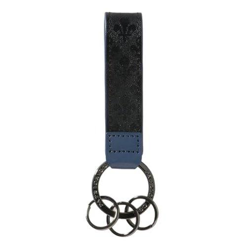 PATRICK COX BLACK KINGS Leather Keyring Keychain PXMW6FK1 - Black