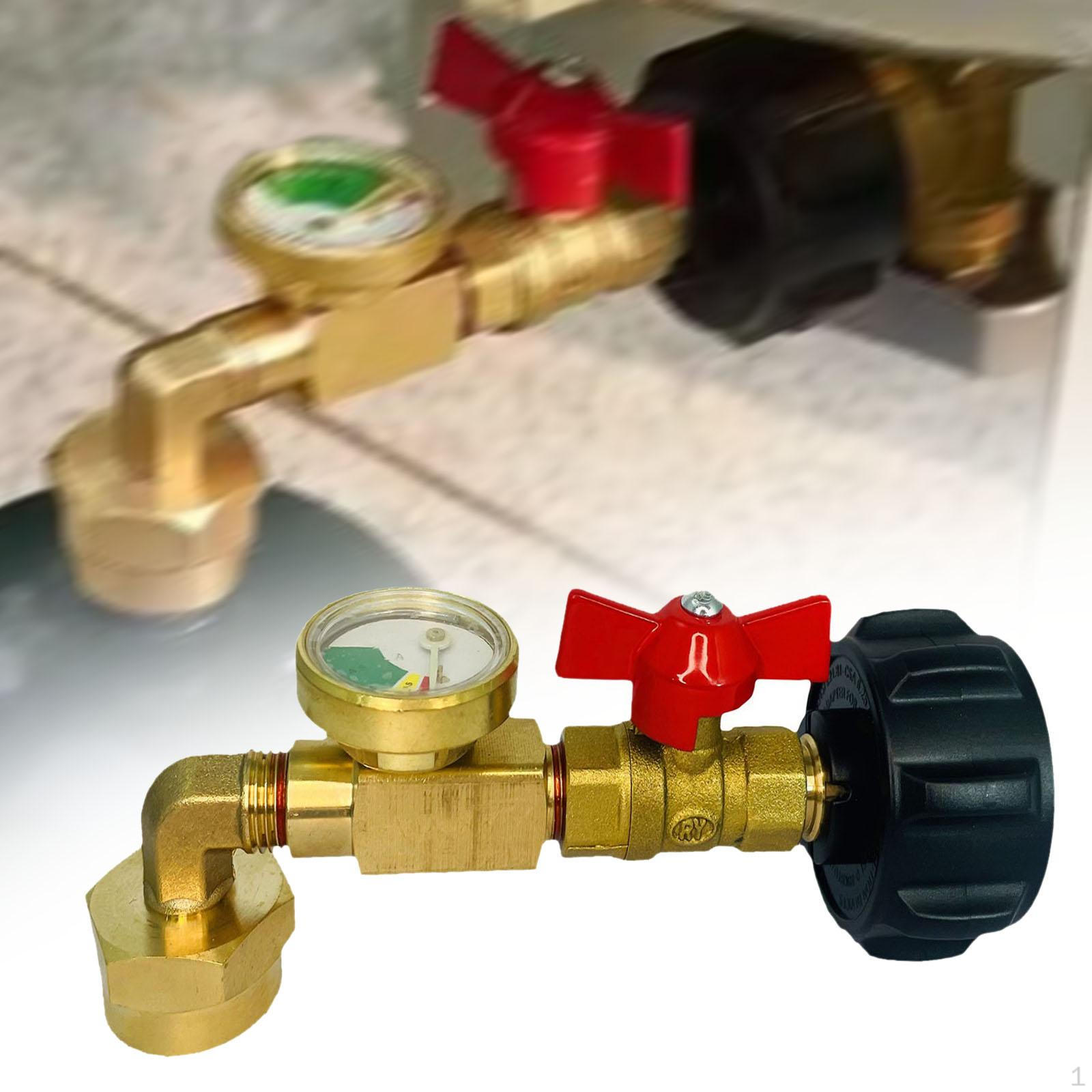 

Адаптер для заправки пропана с клапаном и манометром, адаптер для бензобака, соединение для