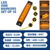 Solvanta Side Marker for x 2cm x 1cm LEDs, 6-LED, Trucks, 24V, Universal, 10-Pack, Red, 9.6cm (W) (D) (H)