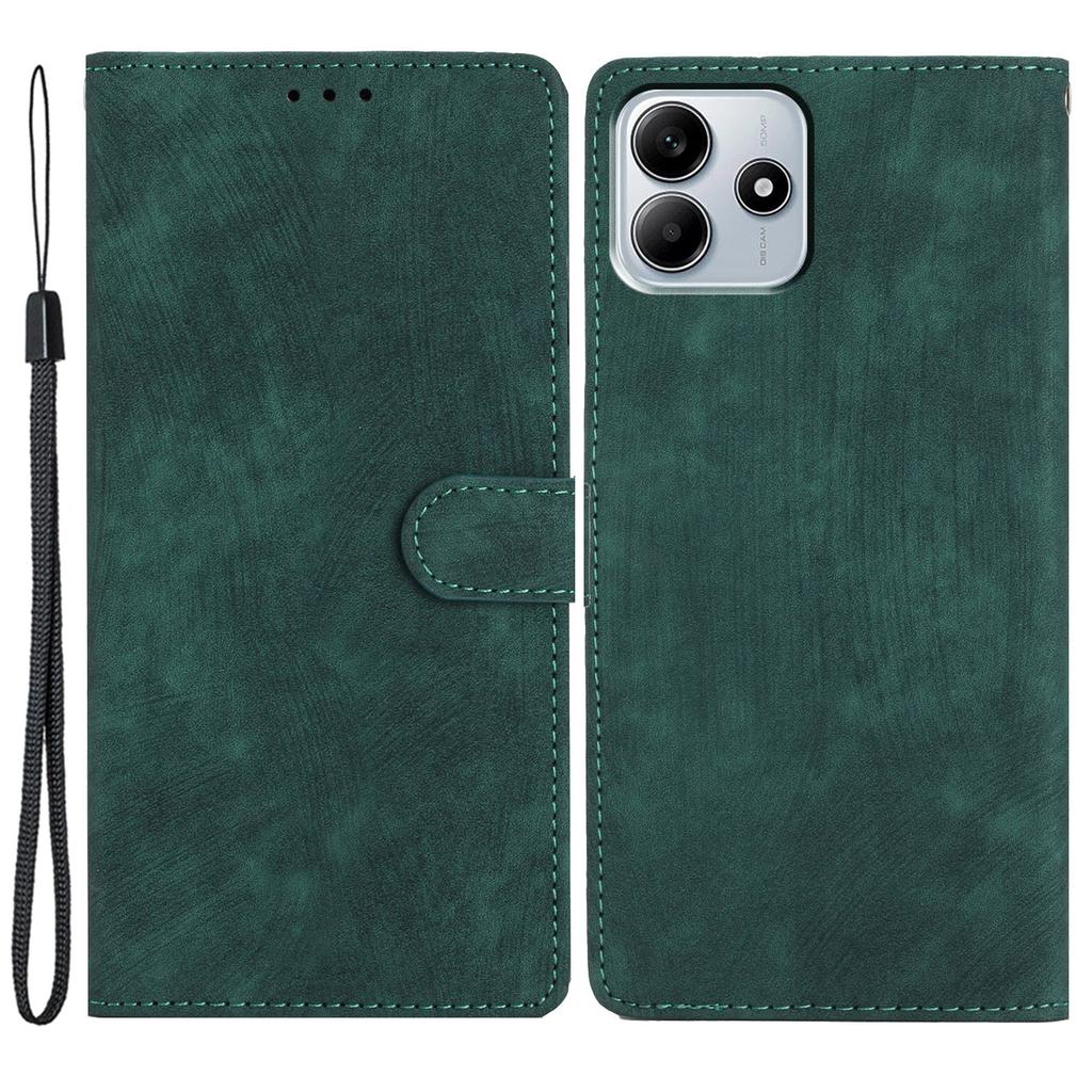 For Xiaomi Redmi Note 14 5G Case with Card Clots Skin-Touch PU Leather Phone Cover Stand