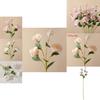 Artificial Eustoma Silk Flower Bouquet For Wedding Decor Home Styling Photography Prop