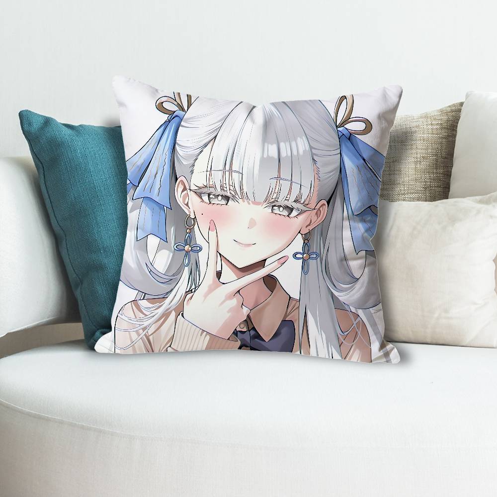 JJinhsi WWuthering Waves Anime Celebrity Merchandise AllMatch Printed Pillow Case Sofa Car Office Room Decoration Protector