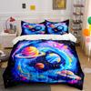 Colorful Galaxy Space Decor Artwork Soft Comfortable Duvet Cover Bedding Set Included 1*Duvet Cover & 2*Pillowcases, Gift