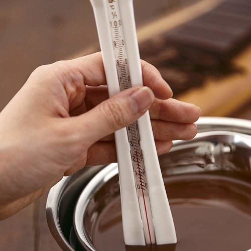 Kai House Select Chocolate Spatula with Thermometer for Easy Tempering, Made in Japan, DL6312