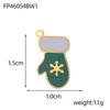 CARLIDANA Stainless Steel Santa Claus Oil Drop Enamel Christmas Tree Bell Gloves Winter Gift Box Present Man Charms Pendant