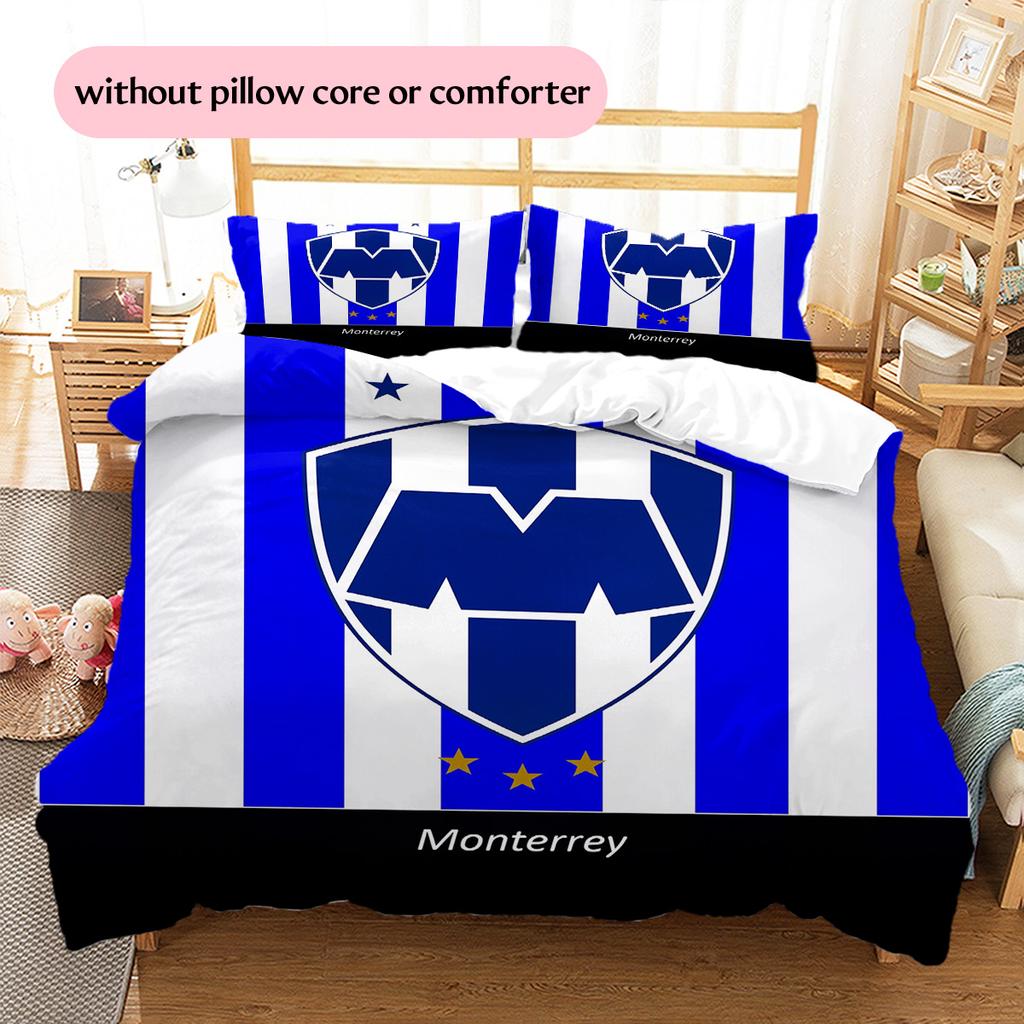 C.F. Monterrey Football Club  Pattern Bedding Quilt Set  Home Decoration  Gift (1 * duvet cover + 2 * pillowcase  without core)