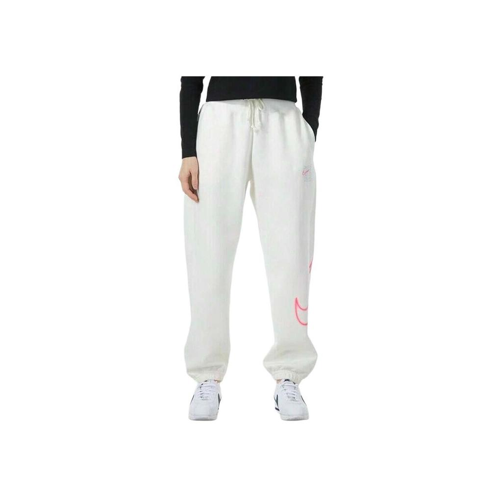Nike Sportswear Logo Drawstring Knit Joggers Women Bottoms Sail-White FZ6558-133