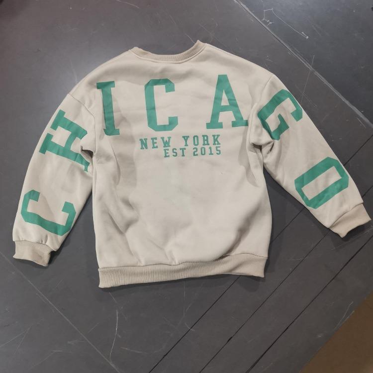 2023 Women's Loose Round Neck Casual Sweatshirt Thick Versatile Letter Print