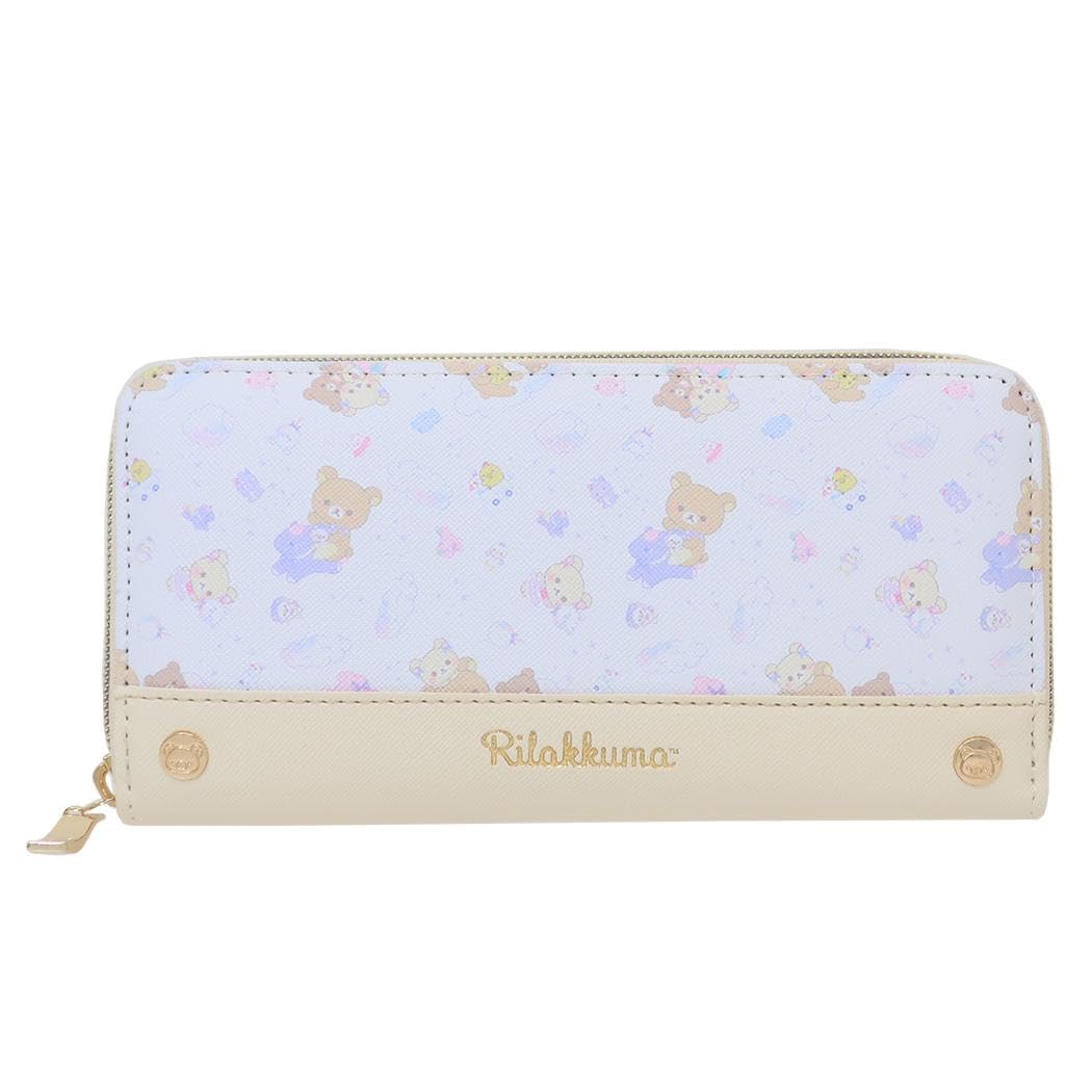 

Sanrio Leopard Print Wallet with Rilakkuma Design Three-Leather