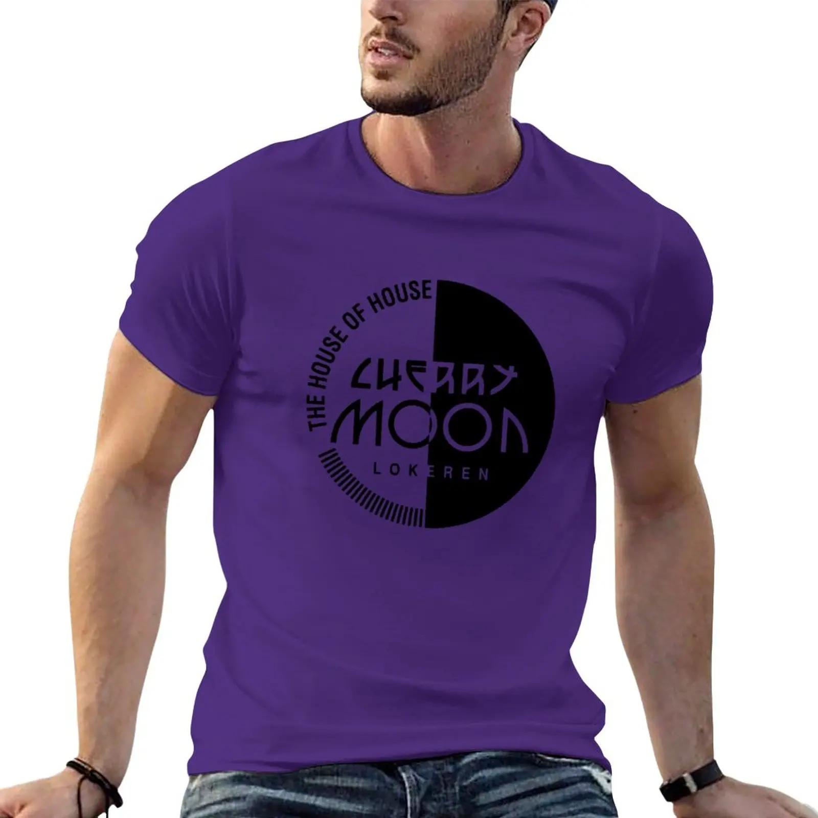

Blanks Customs Customizeds Oversized T Shirt Men Cherry Moon Lokeren T-Shirt Men Clothing Sumemr Funny Style Cotton New fashion S