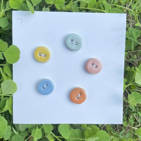 Rainbow Ceramic Button Fasteners for DIY Knitting & Doll Clothes (12/15mm)