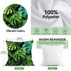 Tropical-Themed Green Leaves Pillowcase Bedroom Sofa Cushion Cover 100% Polyester Living Room Cushion Pillowcase Home Decor