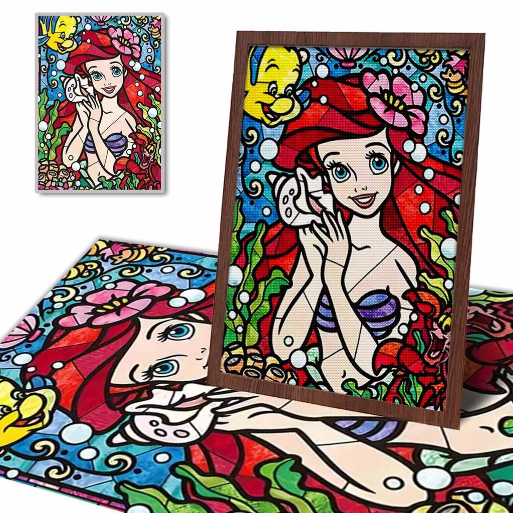 DIY Diamond Painting Mermaid Princess Cross Stitch Kit Mosaic Art Diamond Painting Full Circle Diamond Home Decoration