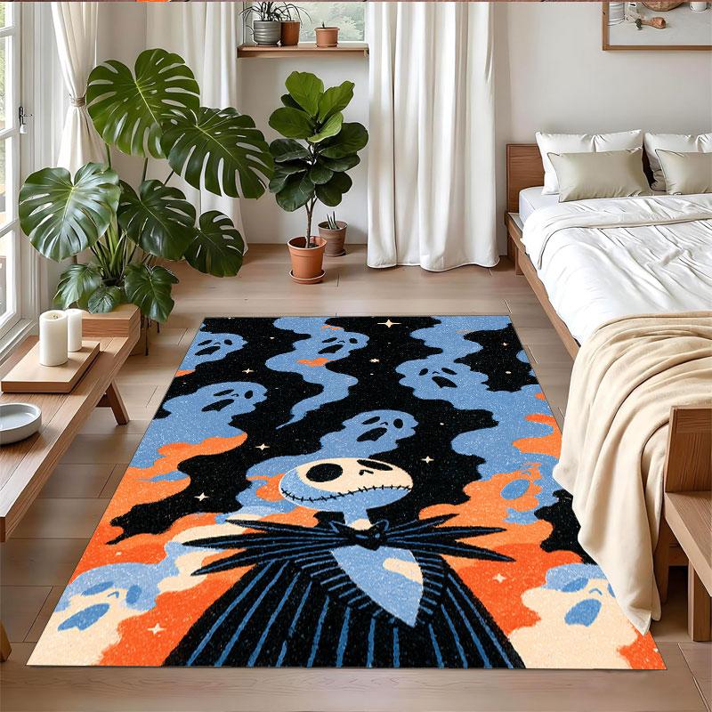 Crystal Velvet Rug Soft Non Slip Indoor Floor Mat Home DecorThe Nightmare Before Christmas Jack Sally