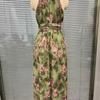 New European and American Style Halter Printed Long Dress, Vacation Style, Waist-cinching Slimming Dress for Women YJ1109