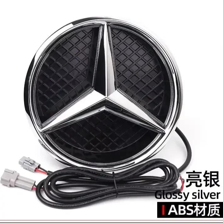 Car Front Grilled Star Emblem LED Illuminated Logo White Blue Red Light for Mercedes Benz W253 W204 W205 W213 Glc Gle W166 W176