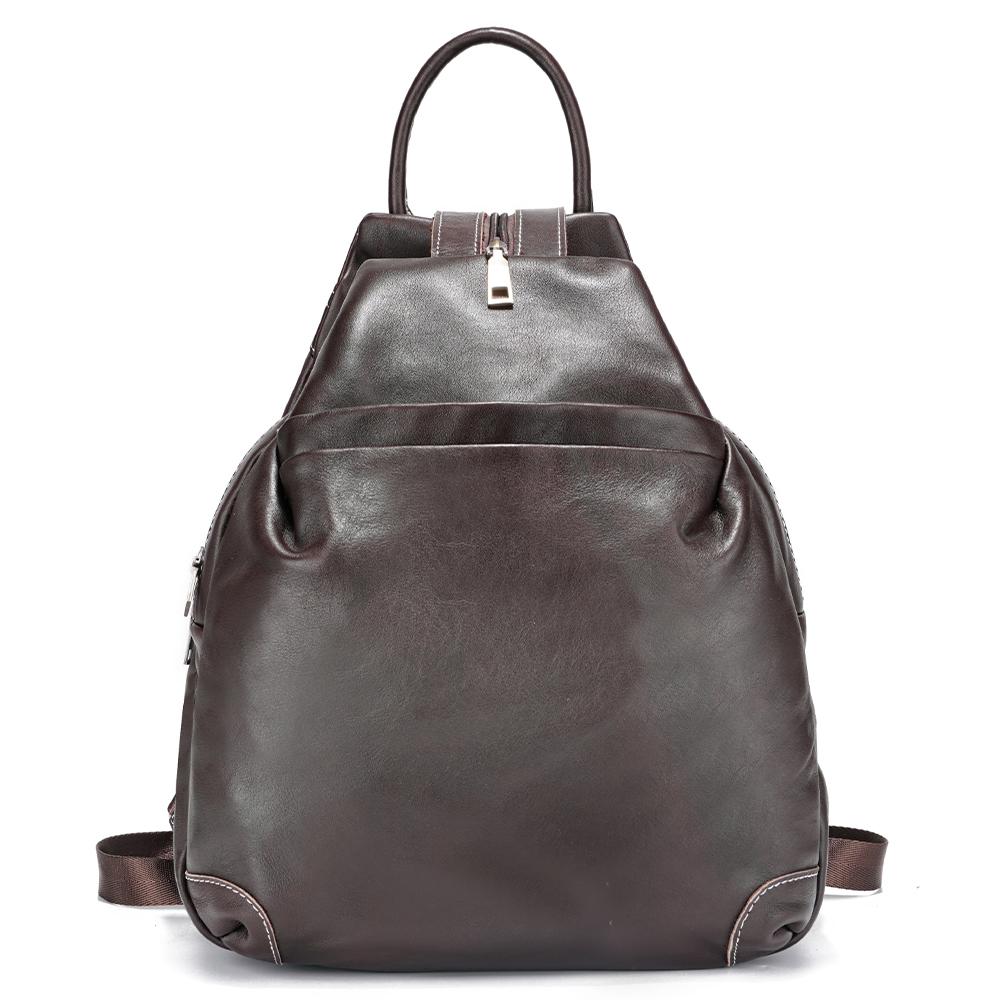 

Женский винтажный рюкзак Zency из натуральной кожи кофейный