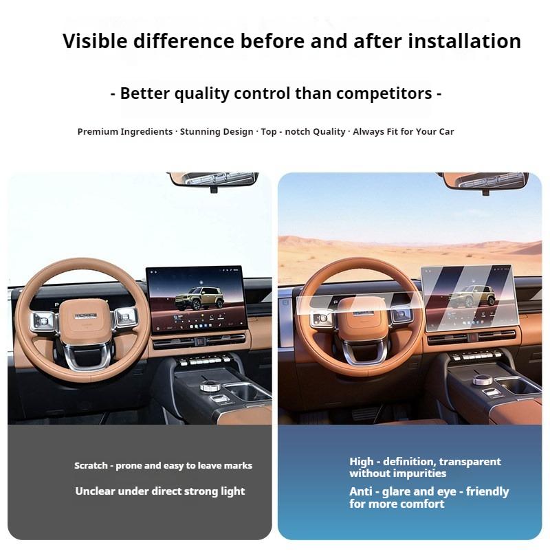Per Chery iCaur V27 ICAR V27 Pellicola in Vetro Temperato per Navigazione Pellicola Protettiva Ultra‑Trasparente per Schermo Cruscotto Modifica Interni Accessori Auto