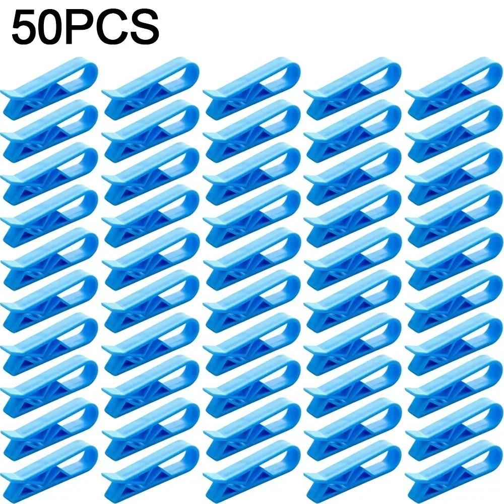 2-50 piezas de clip fijo para bote de basura, clips de fijación duraderos para bolsas de basura, práctico soporte antideslizante, pinzas de plástico para bocadillos, utensilios de cocina